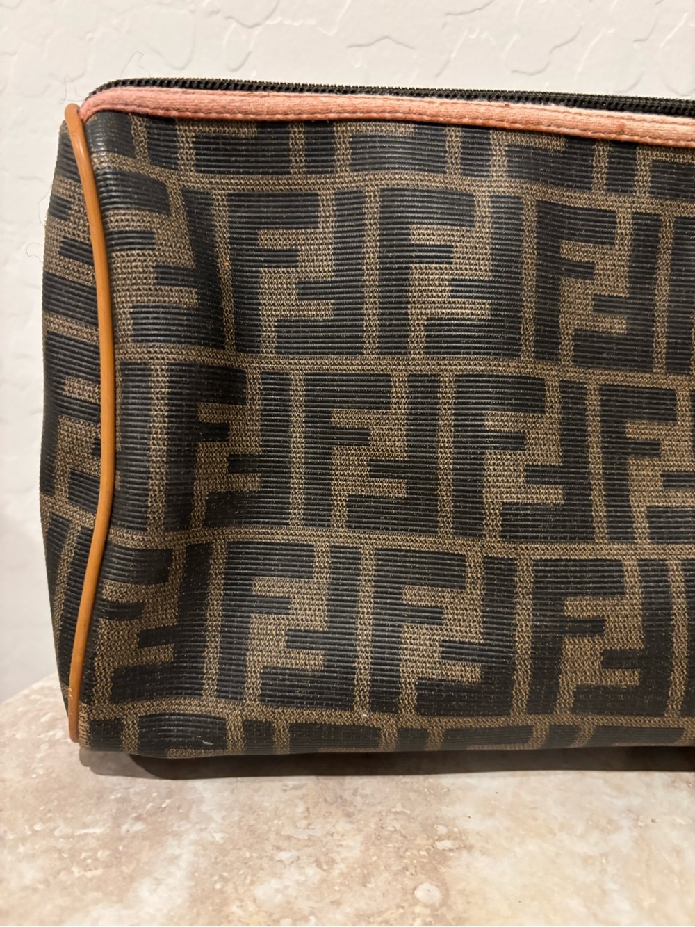 Fendi Brown Monogram coated Canvas and leather crossbody bag - Picture 7 of 13